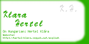 klara hertel business card